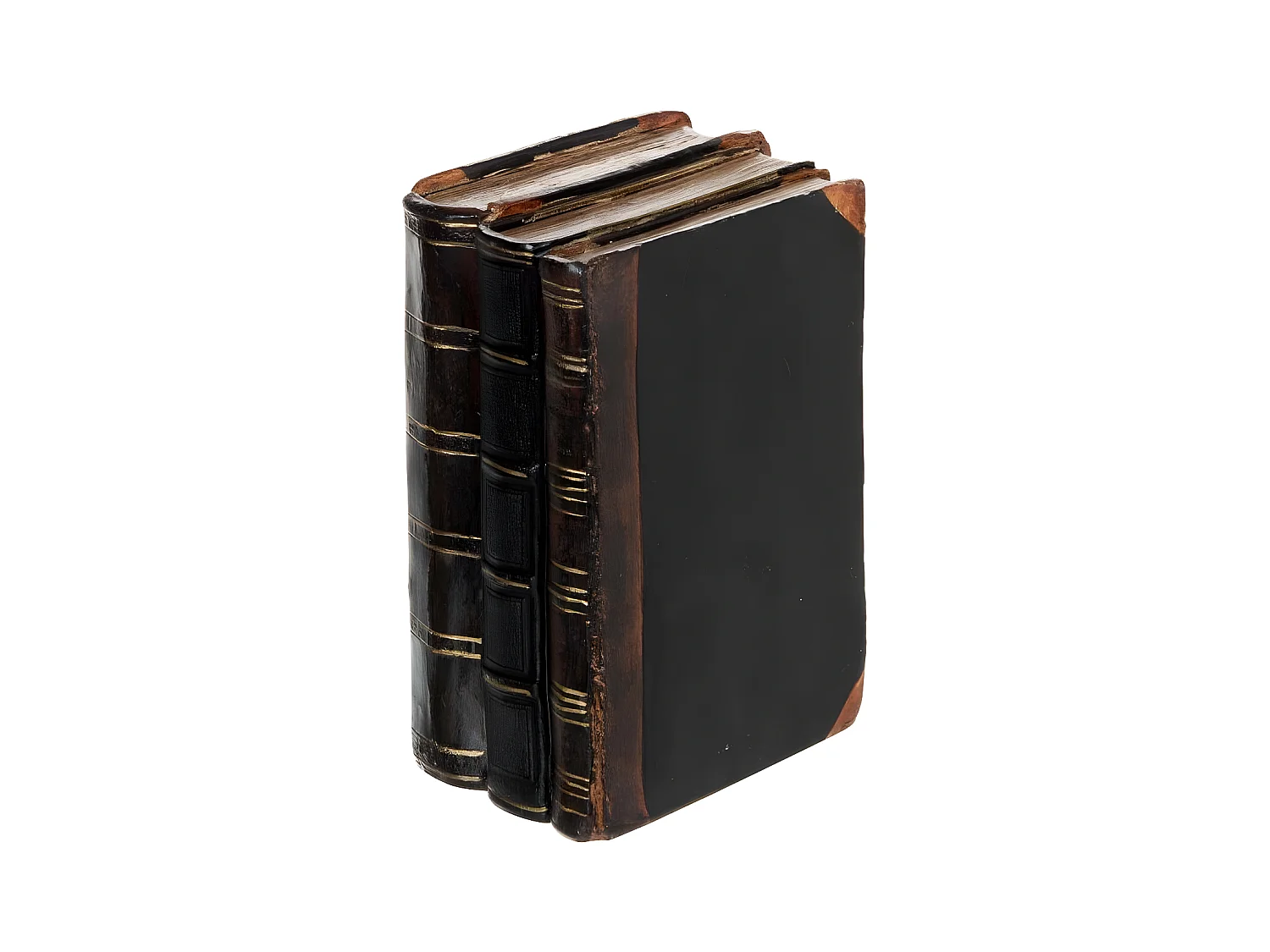 3 Livres Déco "Book" 20cm Noir & Marron