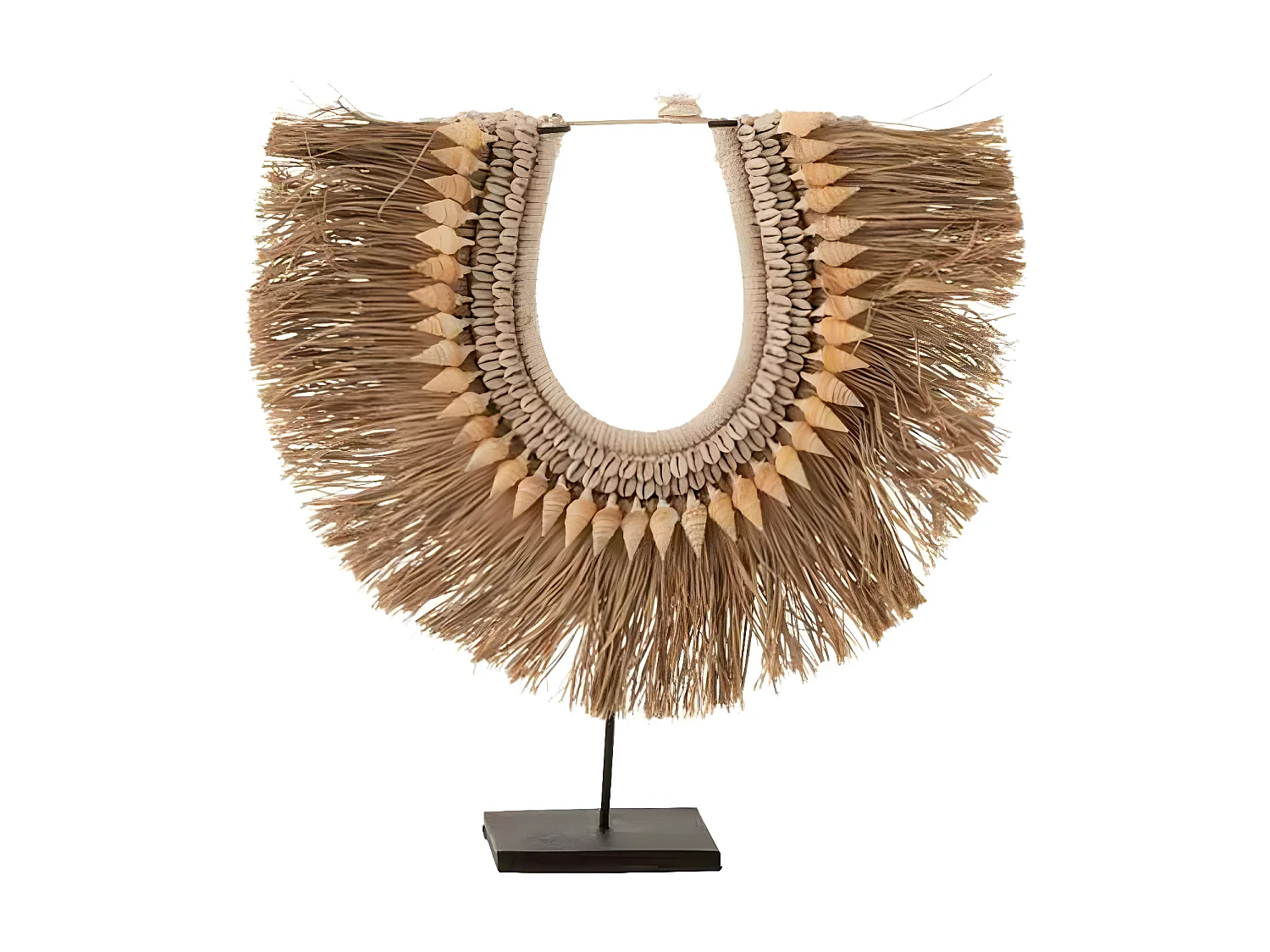 Collier Déco en Bois "Dora" 45cm Naturel