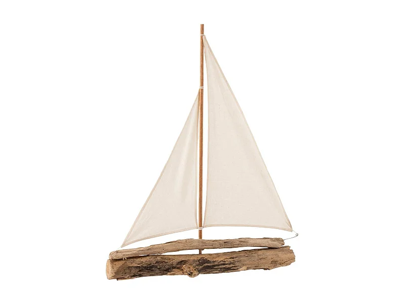 Voilier Déco "Bois Flotté" 60cm Naturel
