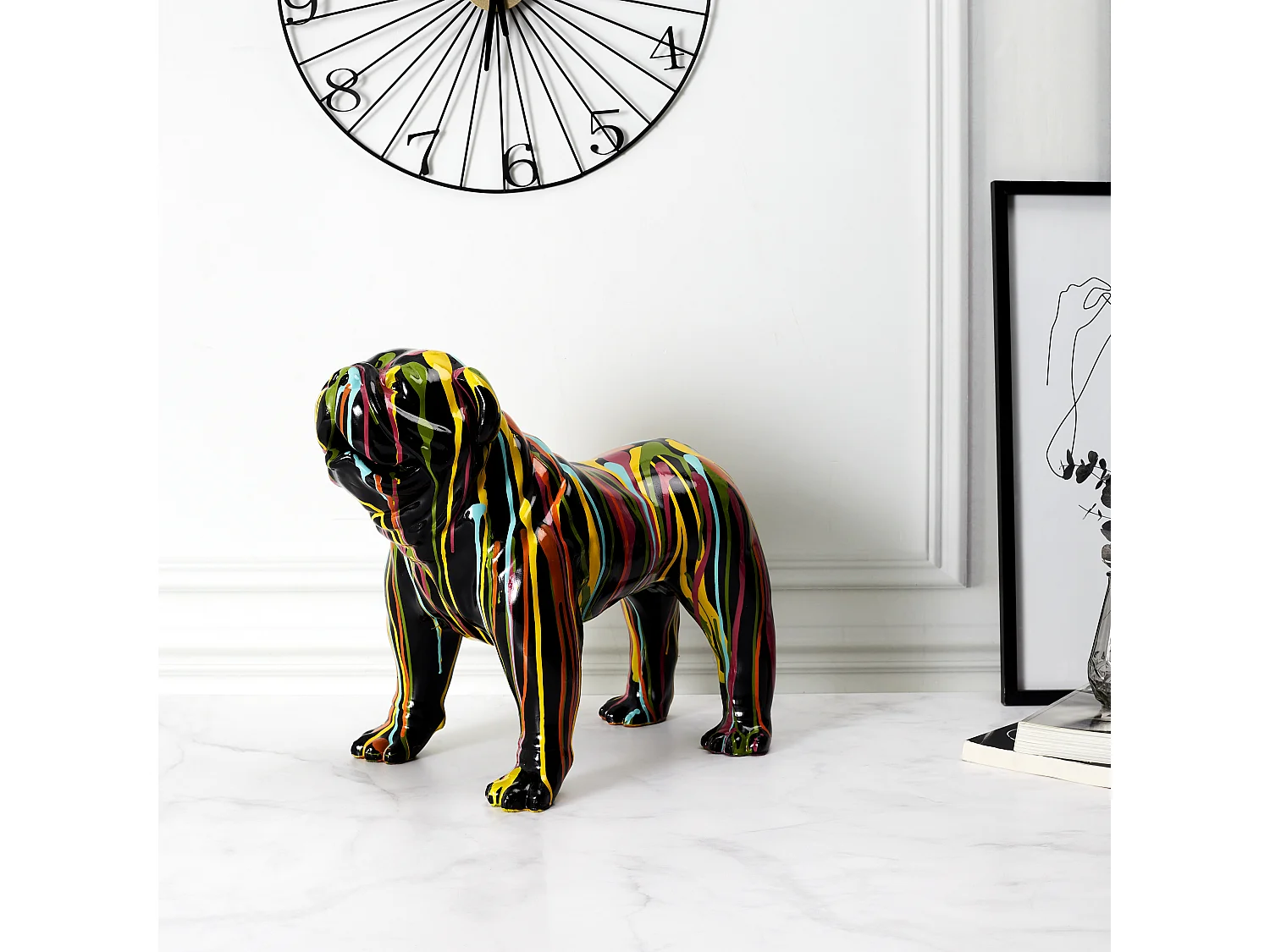 Molosse Coulures H50cm Multicolore