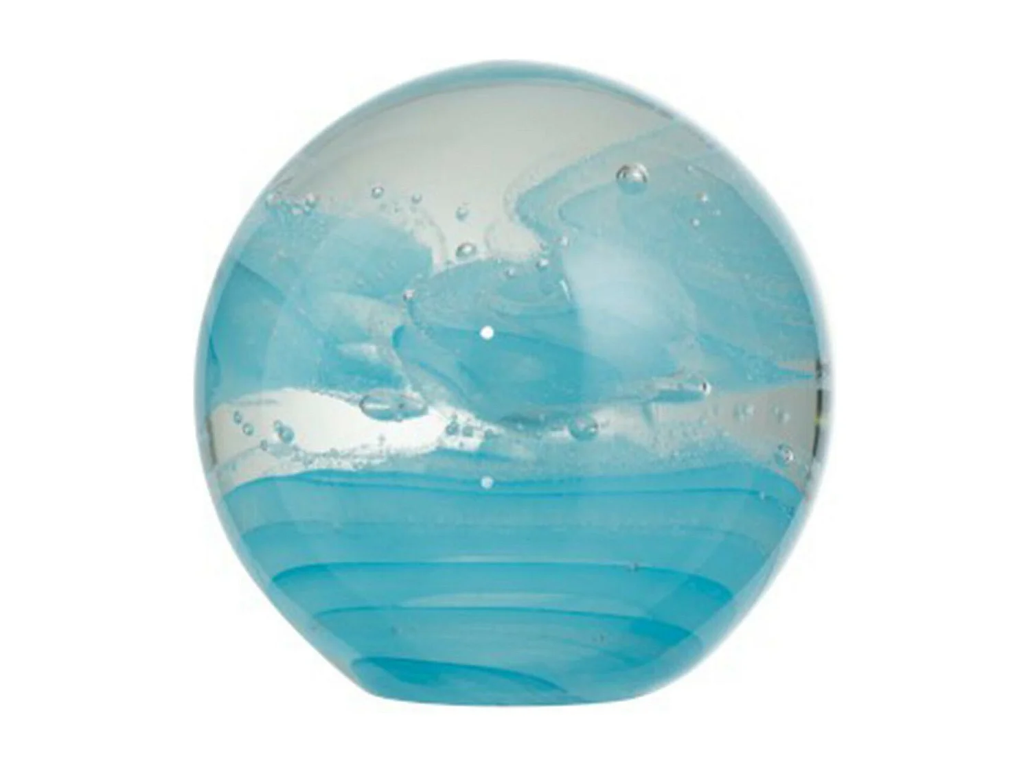 Presse-Papier Design en Verre "Cyclone" 12cm Bleu