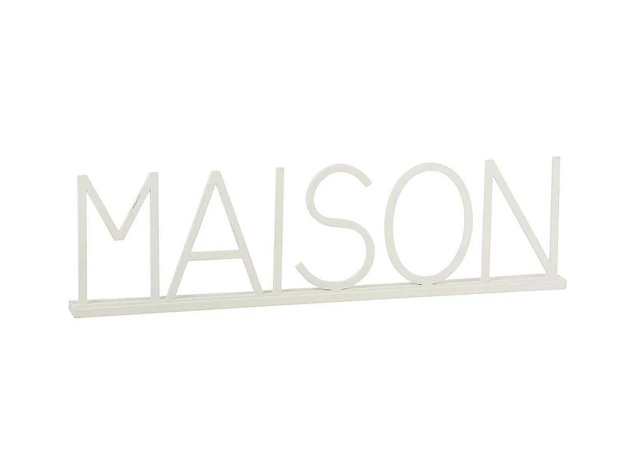 Mot Déco à Poser "Maison" 81cm Blanc