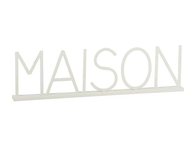 Mot Déco à Poser "Maison" 81cm Blanc