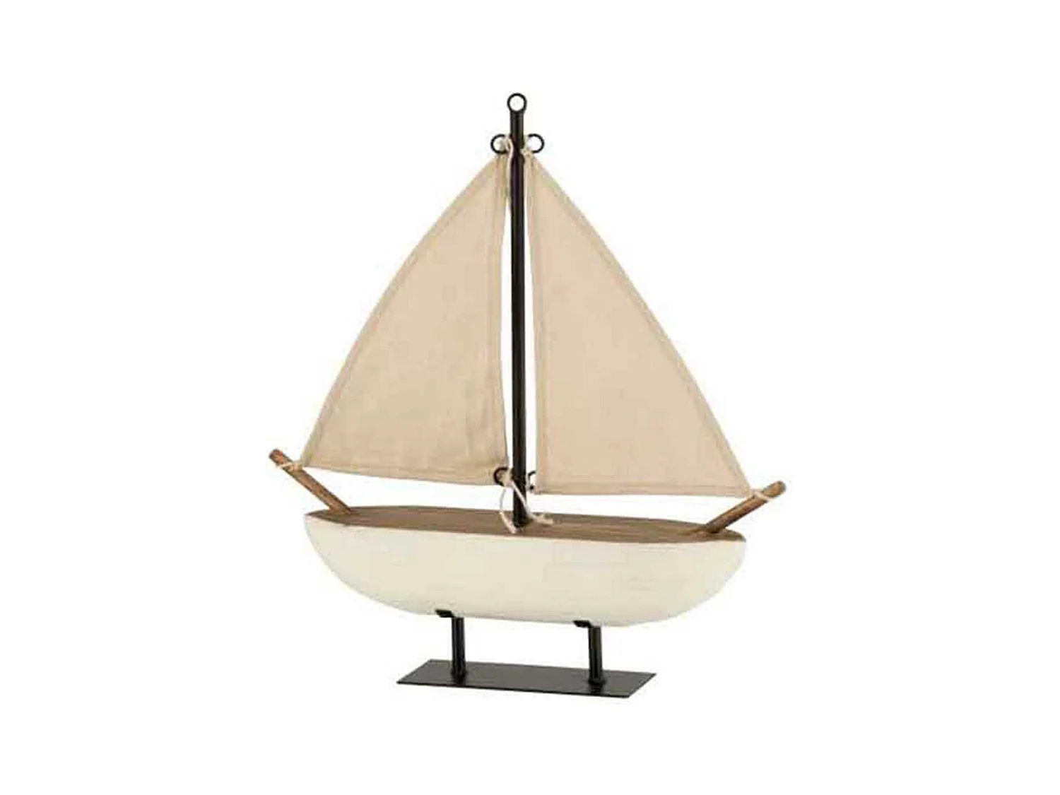 Voilier Déco "Bateau" 44cm Blanc