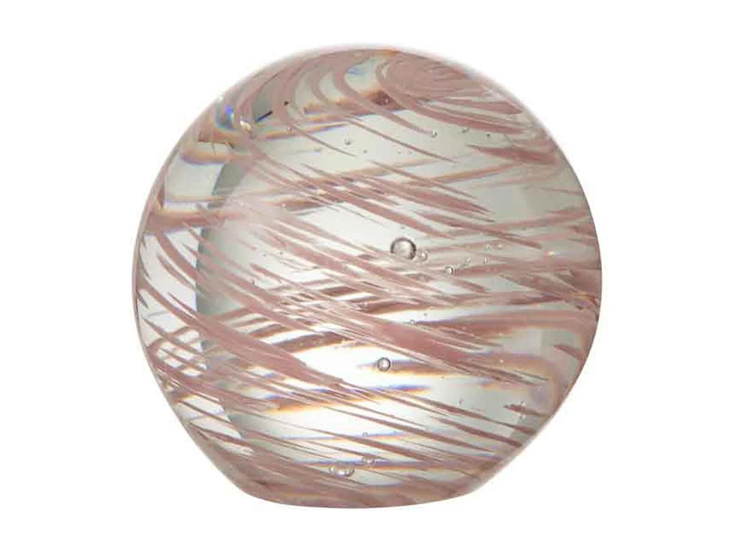 Presse-Papier en Verre "Tourbillon" 10cm Rose