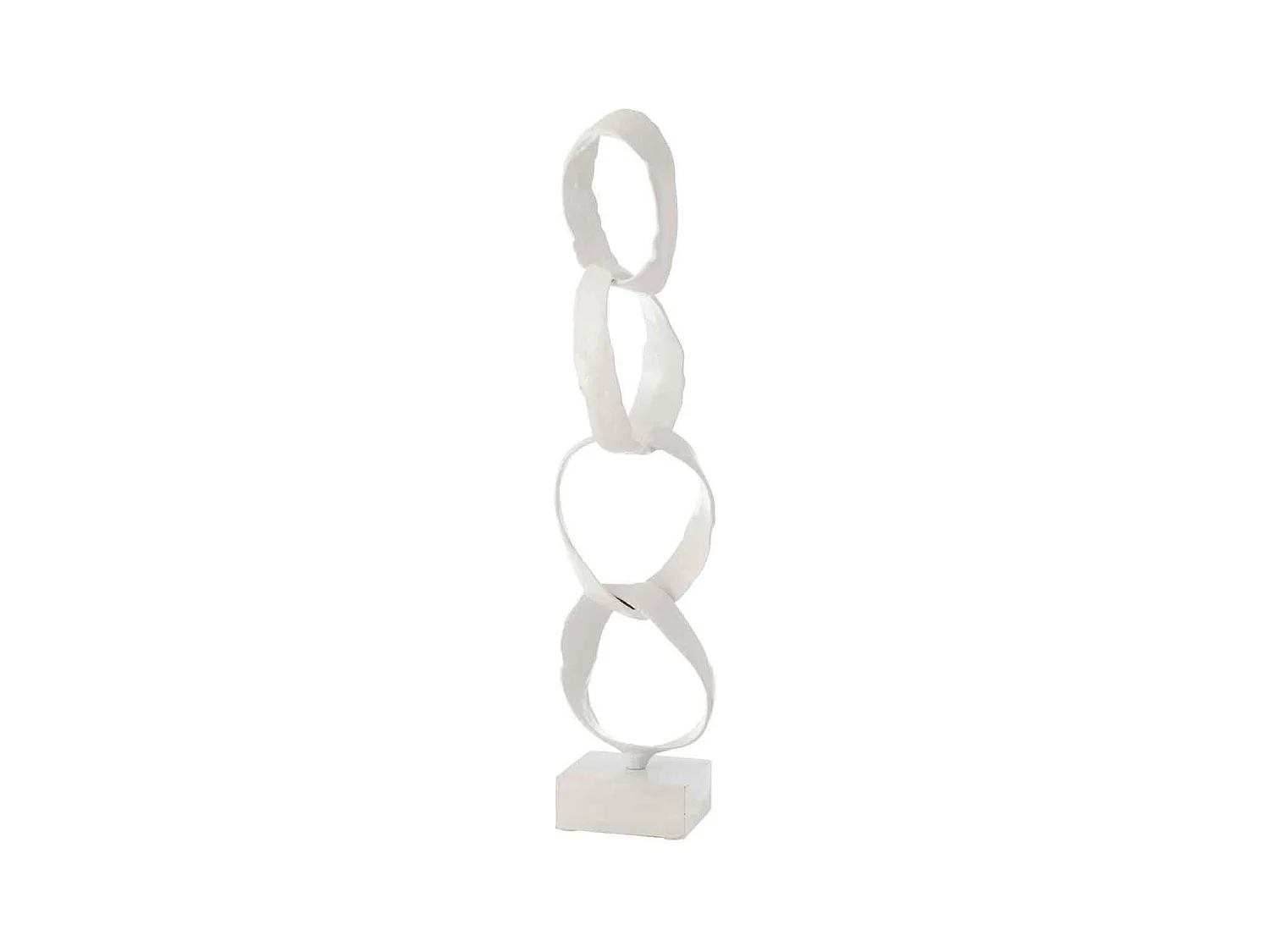 Anneaux Déco sur Pied "Jarvis" 56cm Blanc