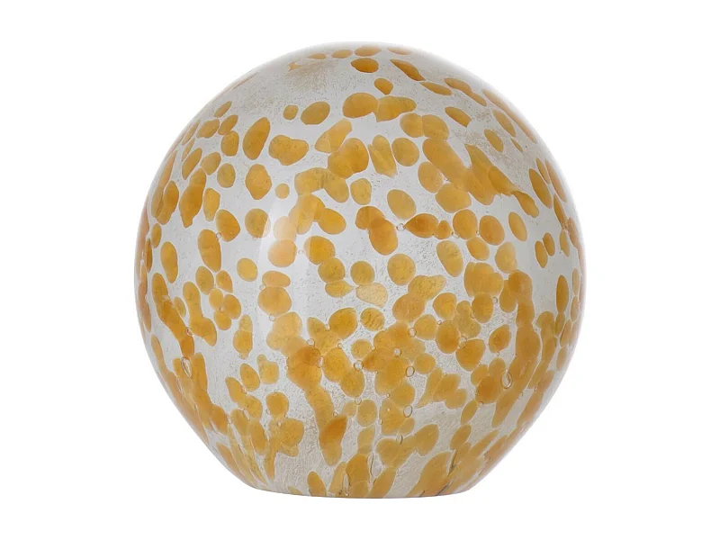 Presse-Papier en Verre "Pois" 10cm Jaune