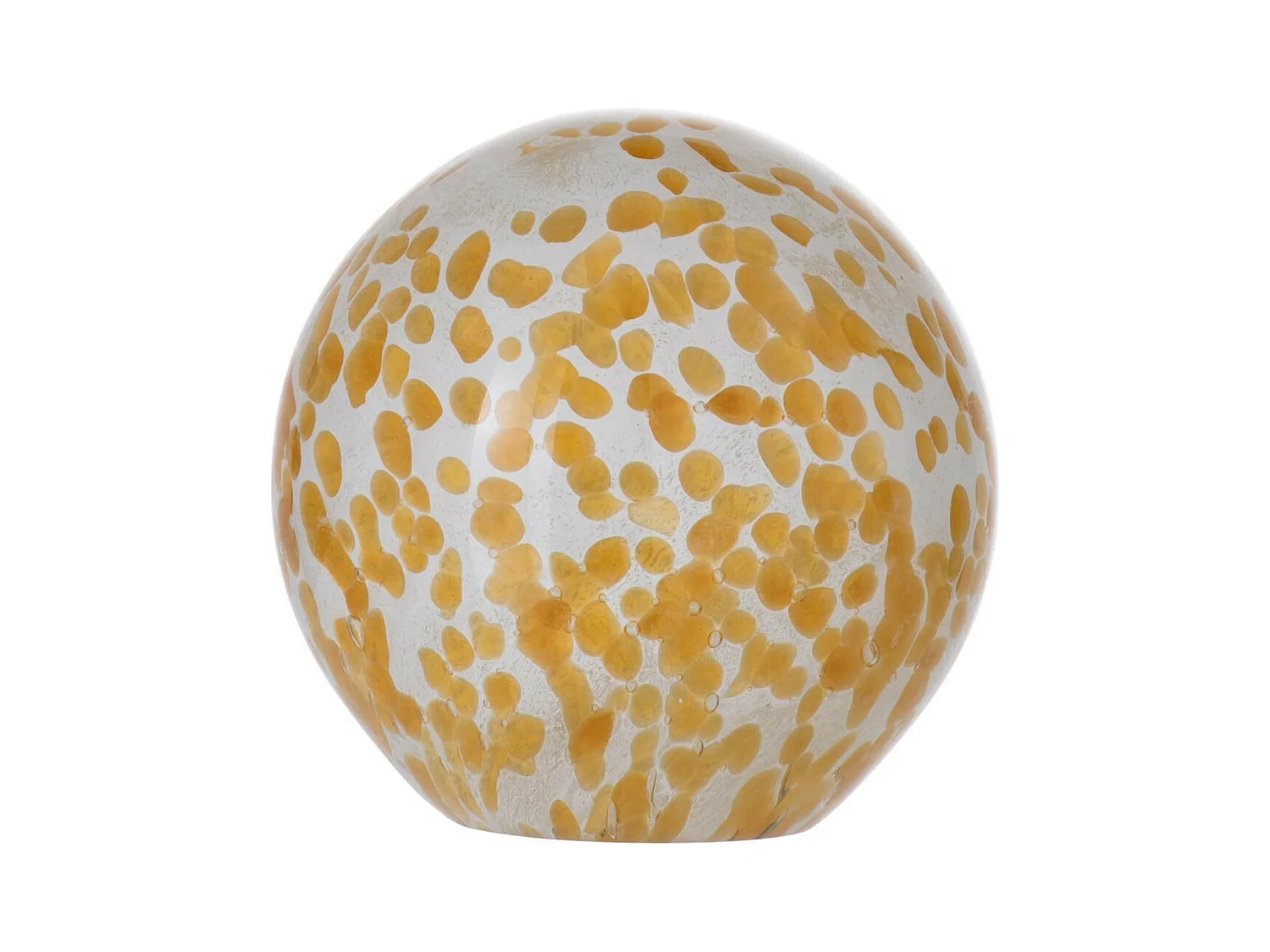 Presse-Papier en Verre "Pois" 10cm Jaune