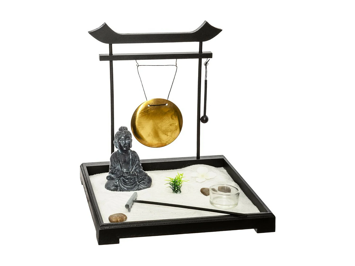 Jardin Zen Bouddha "Tori" 26cm Noir