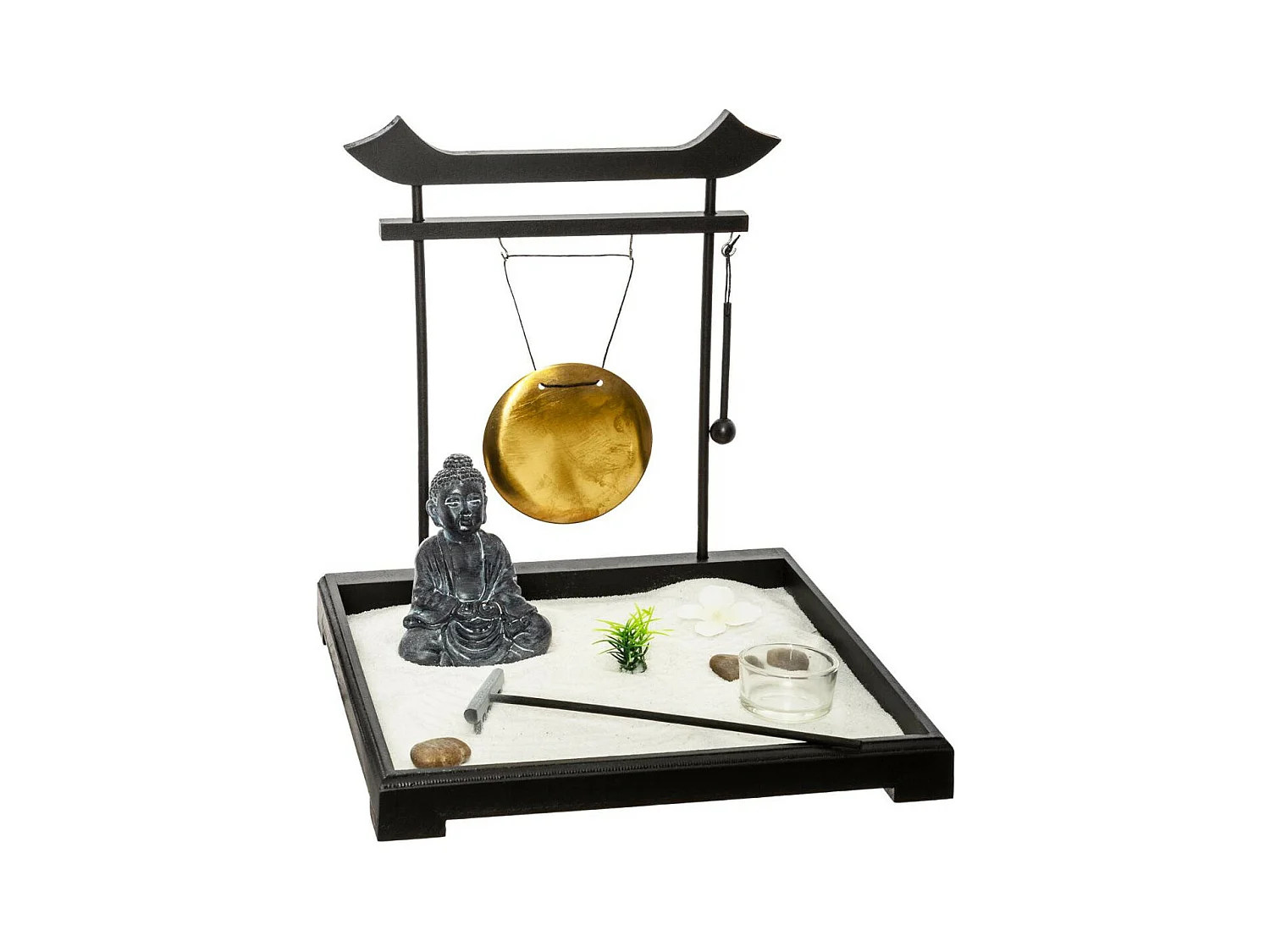Jardin Zen Bouddha "Tori" 26cm Noir