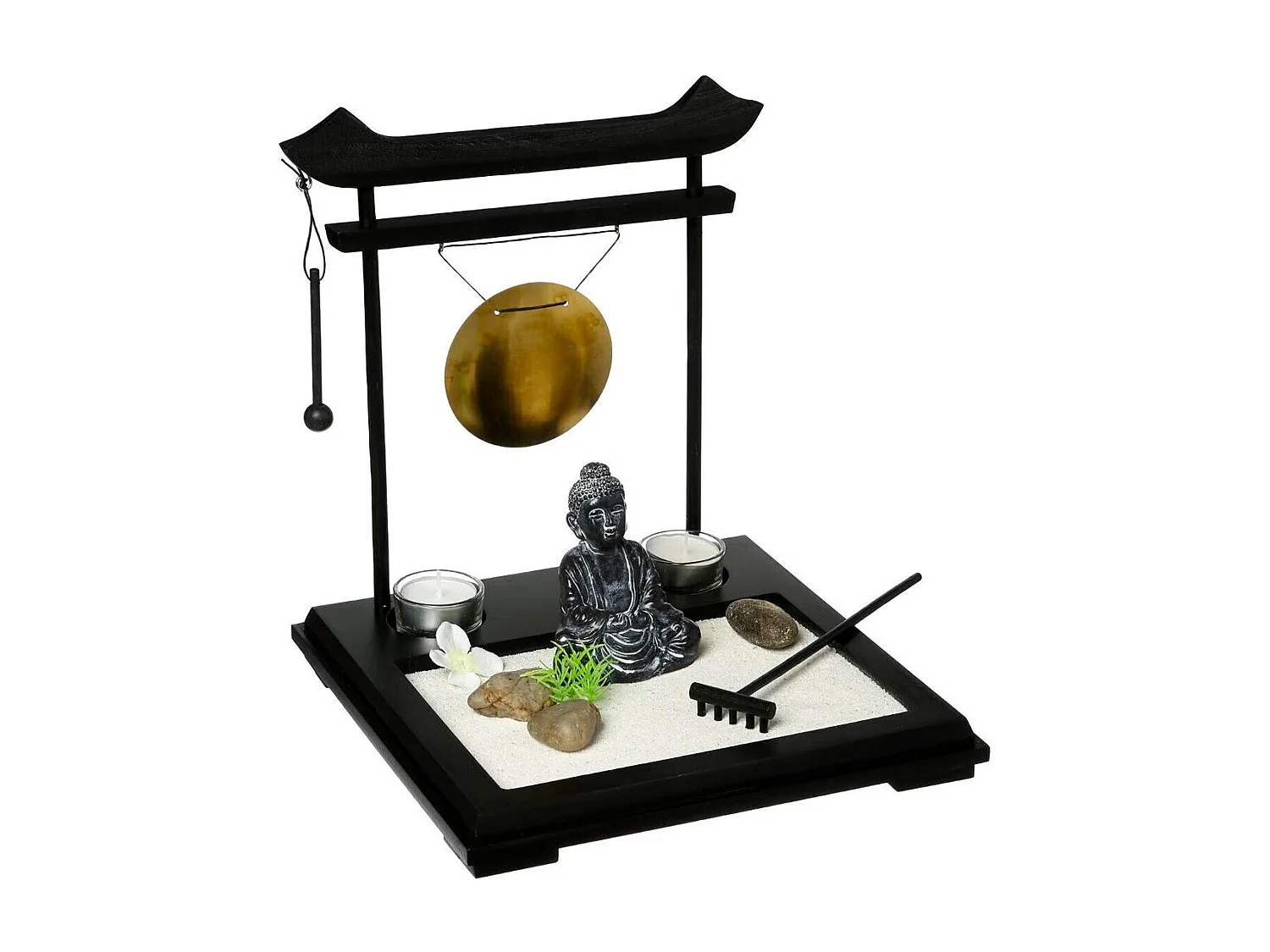 Jardin Zen Bouddha "Tori" 26cm Noir