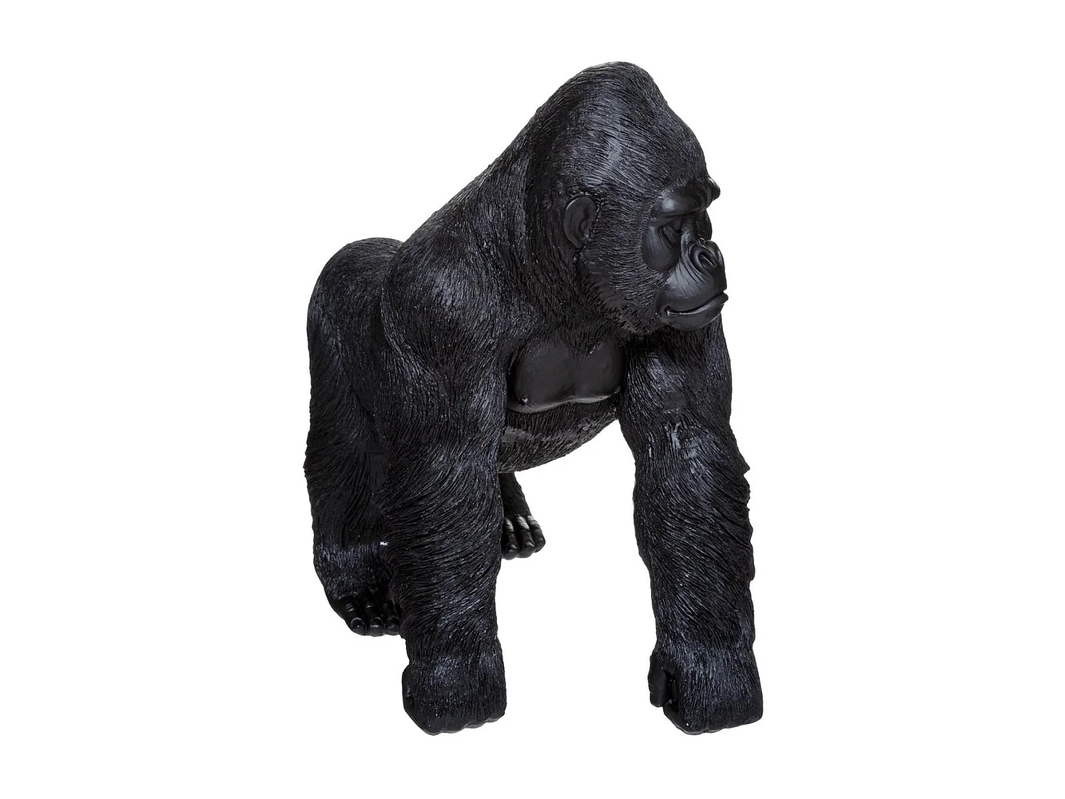 Statuette Déco "Gorille en Mouvement" 37cm Noir