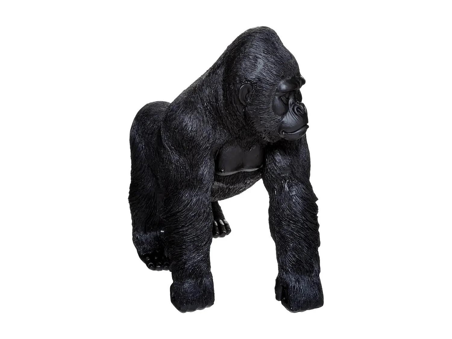 Statuette Déco "Gorille en Mouvement" 37cm Noir