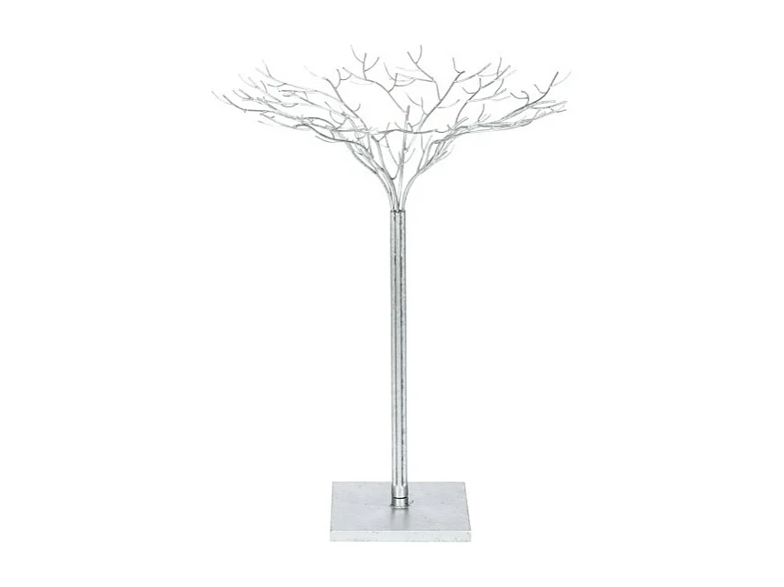 Statuette Déco en Fer Forgé "Arbre" 80cm Argent