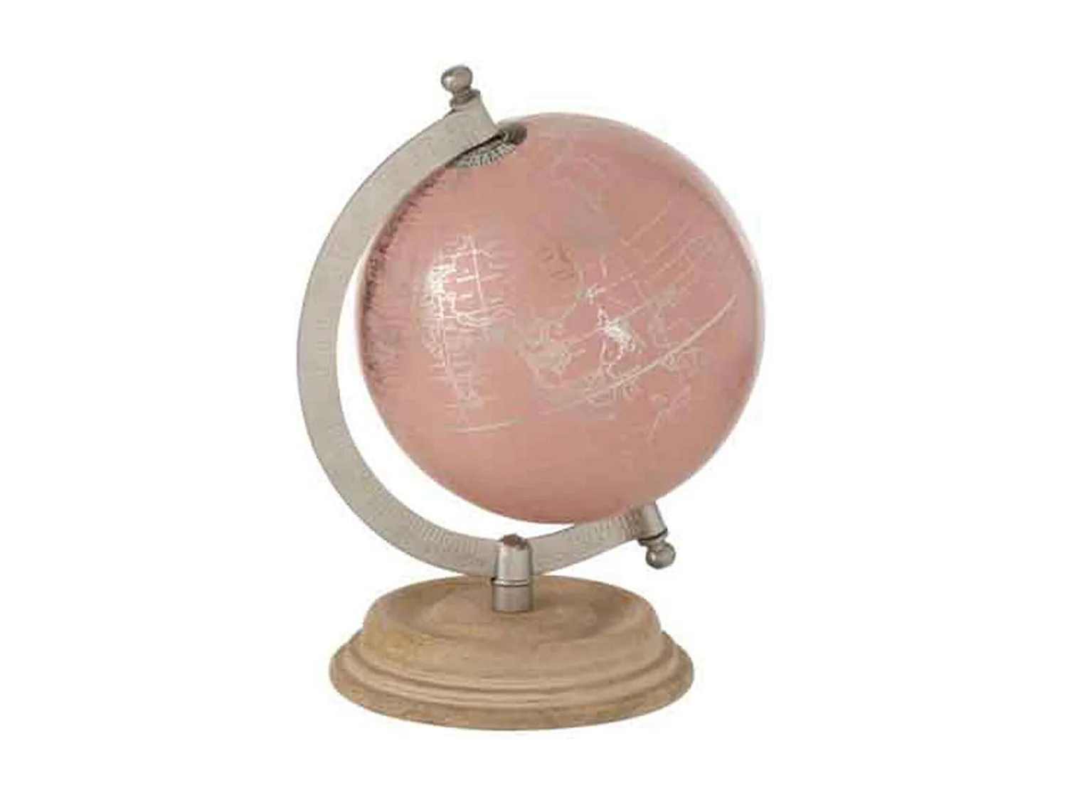 Mappemonde sur Pied Déco "Globe" 20cm Rose & Or
