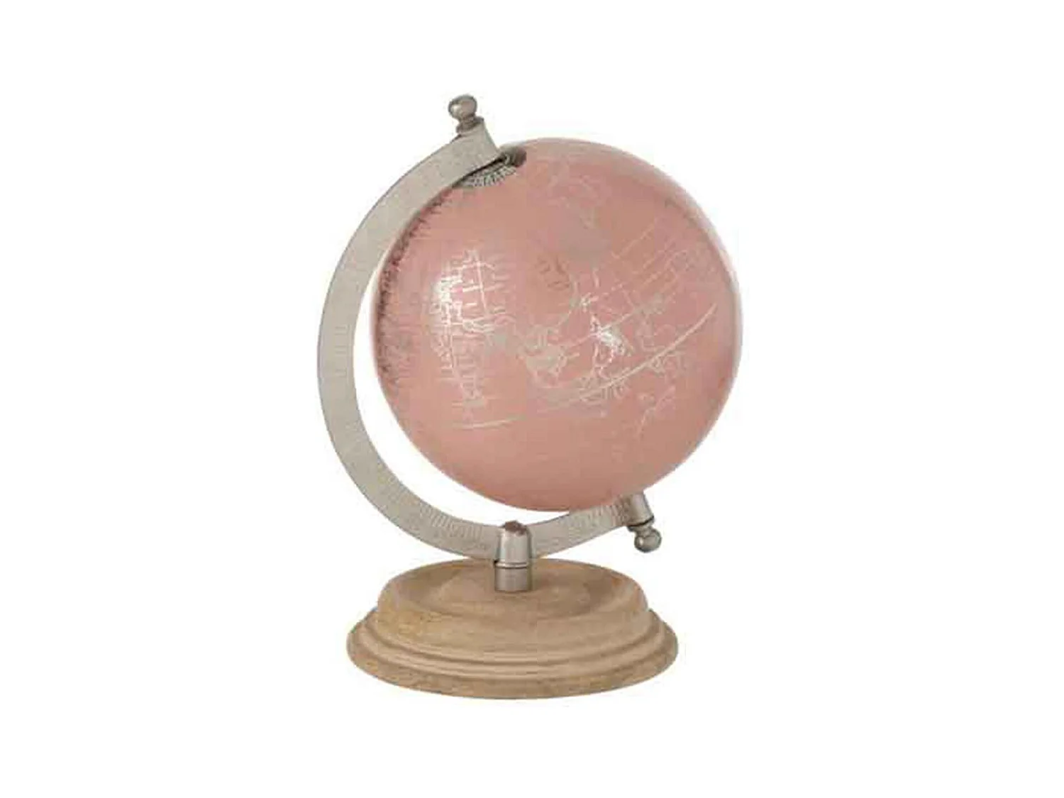 Mappemonde sur Pied Déco "Globe" 20cm Rose & Or