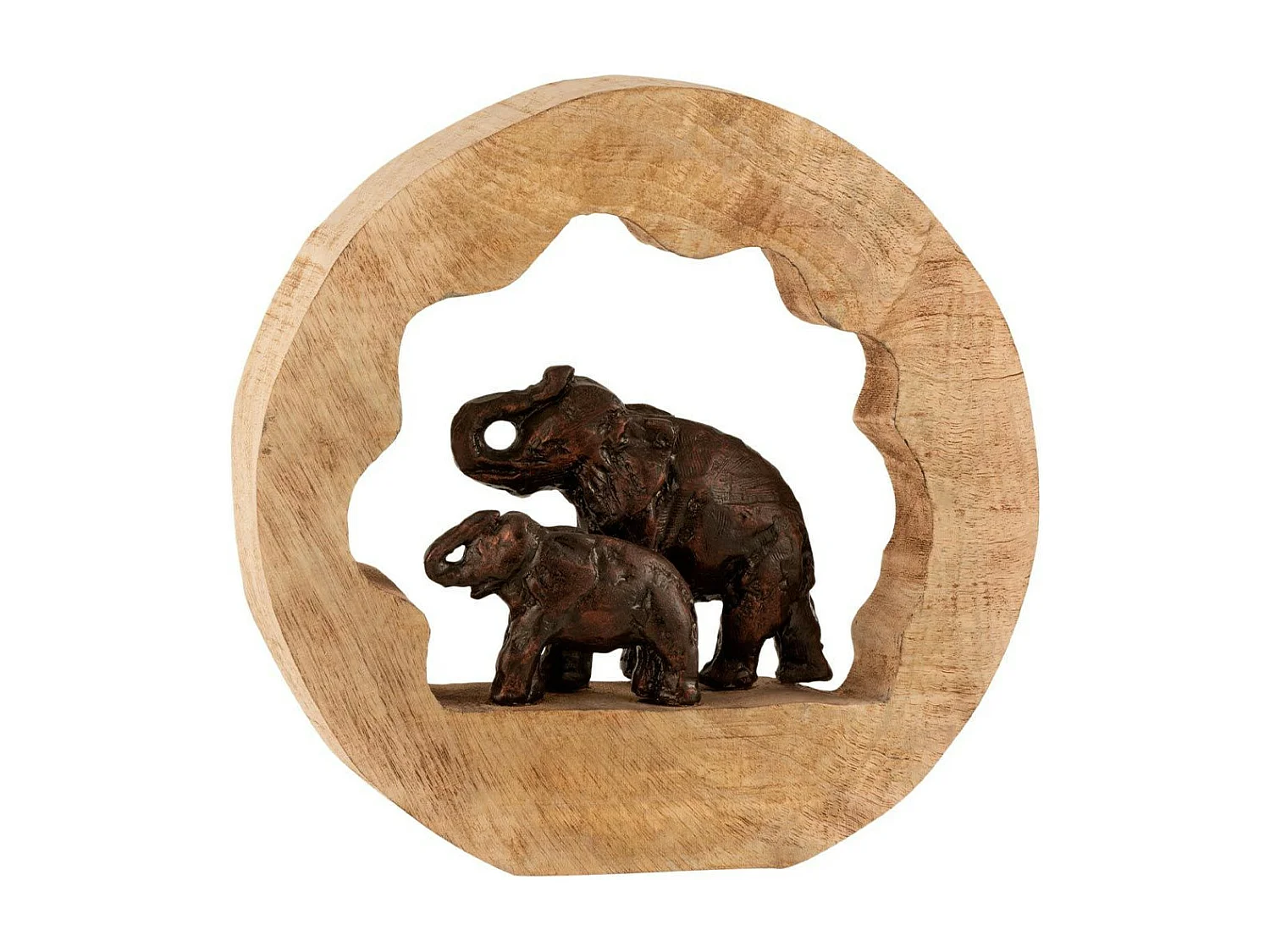Éléphant avec Enfant Déco "Kenya" 30cm Bronze