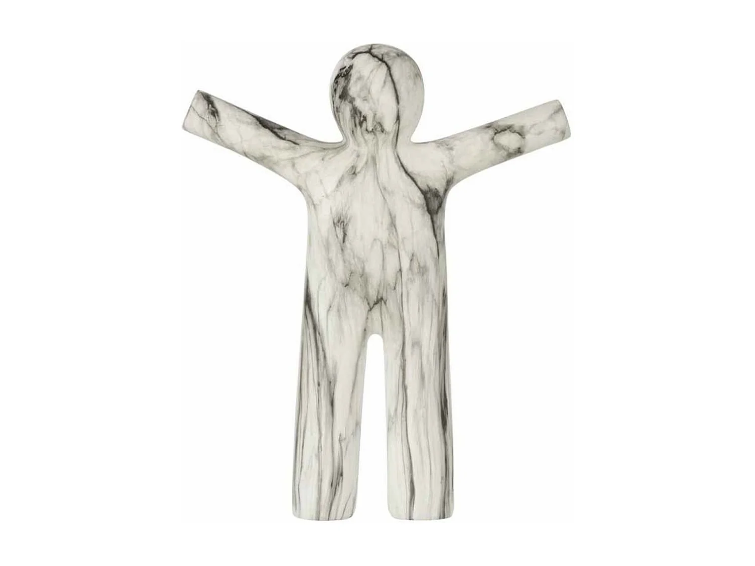 Statue Déco en Résine "P'tit Maurice Marbré" 41cm Noir