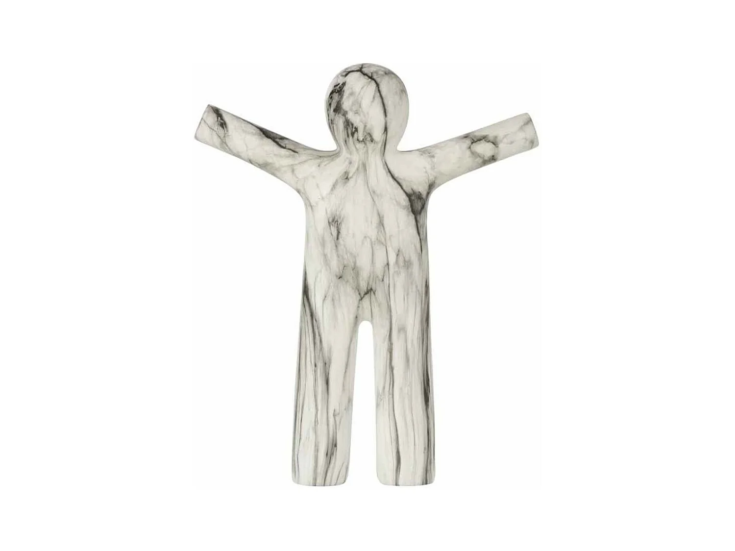 Statue Déco en Résine "P'tit Maurice Marbré" 41cm Noir
