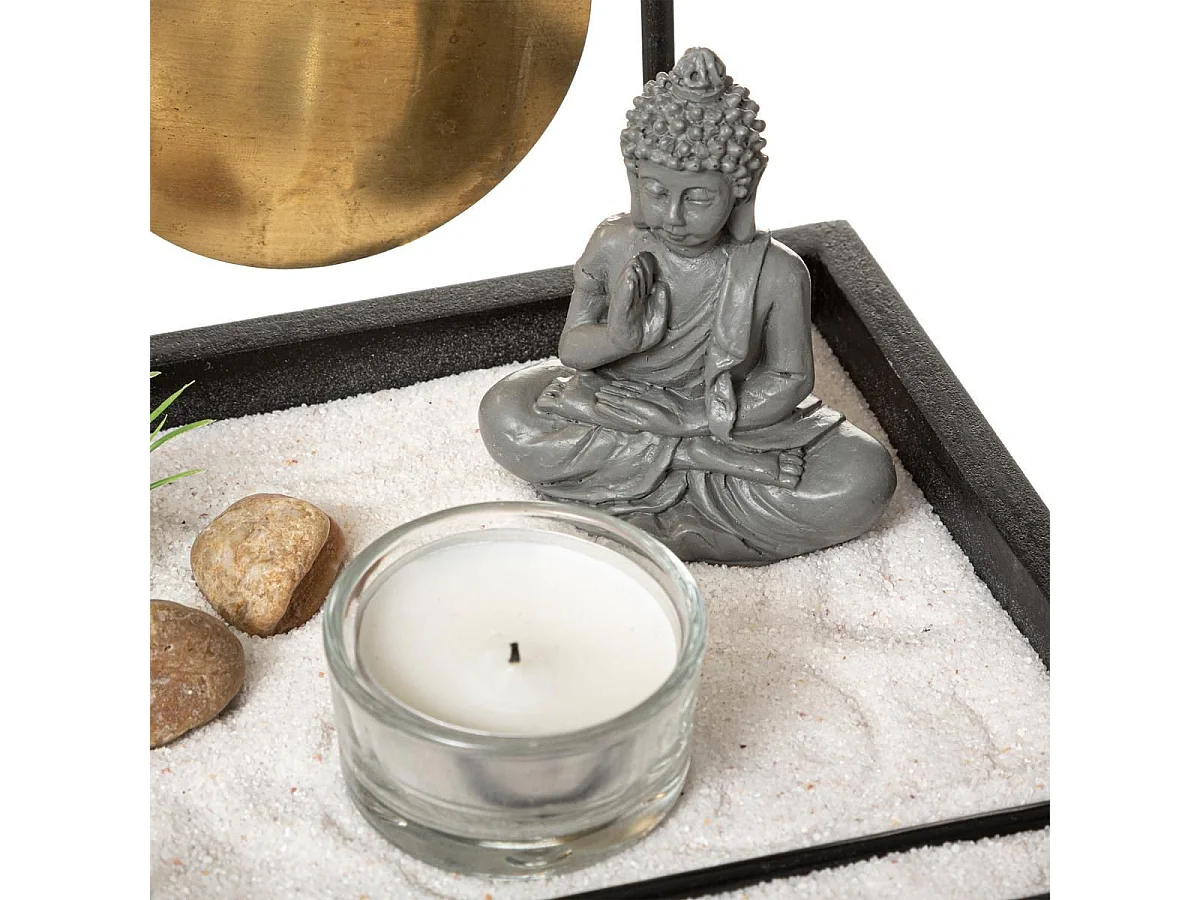Jardin Zen Bouddha "Tiroir" 21cm Noir