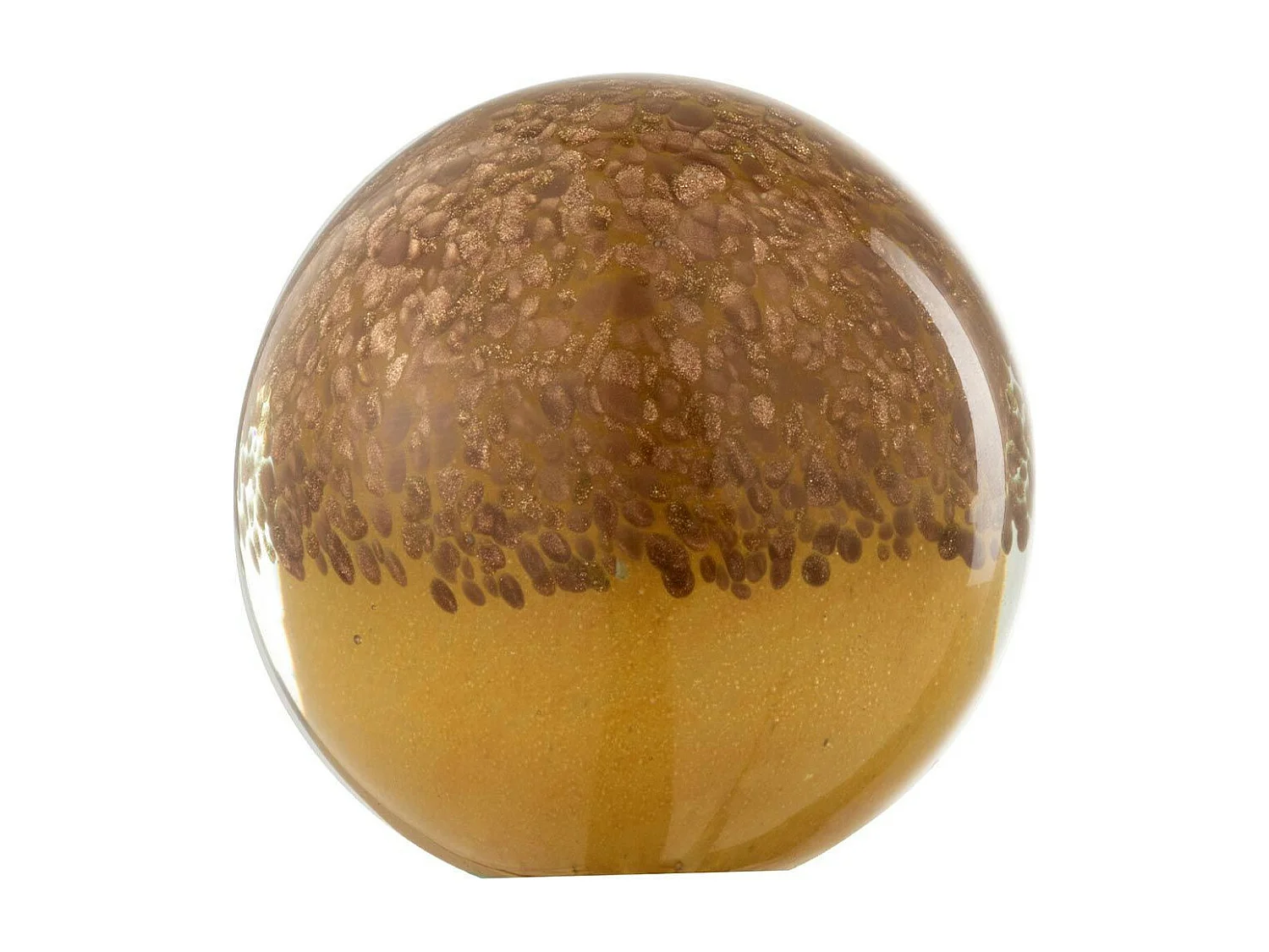 Presse-Papier en Verre "Couches" 10cm Marron