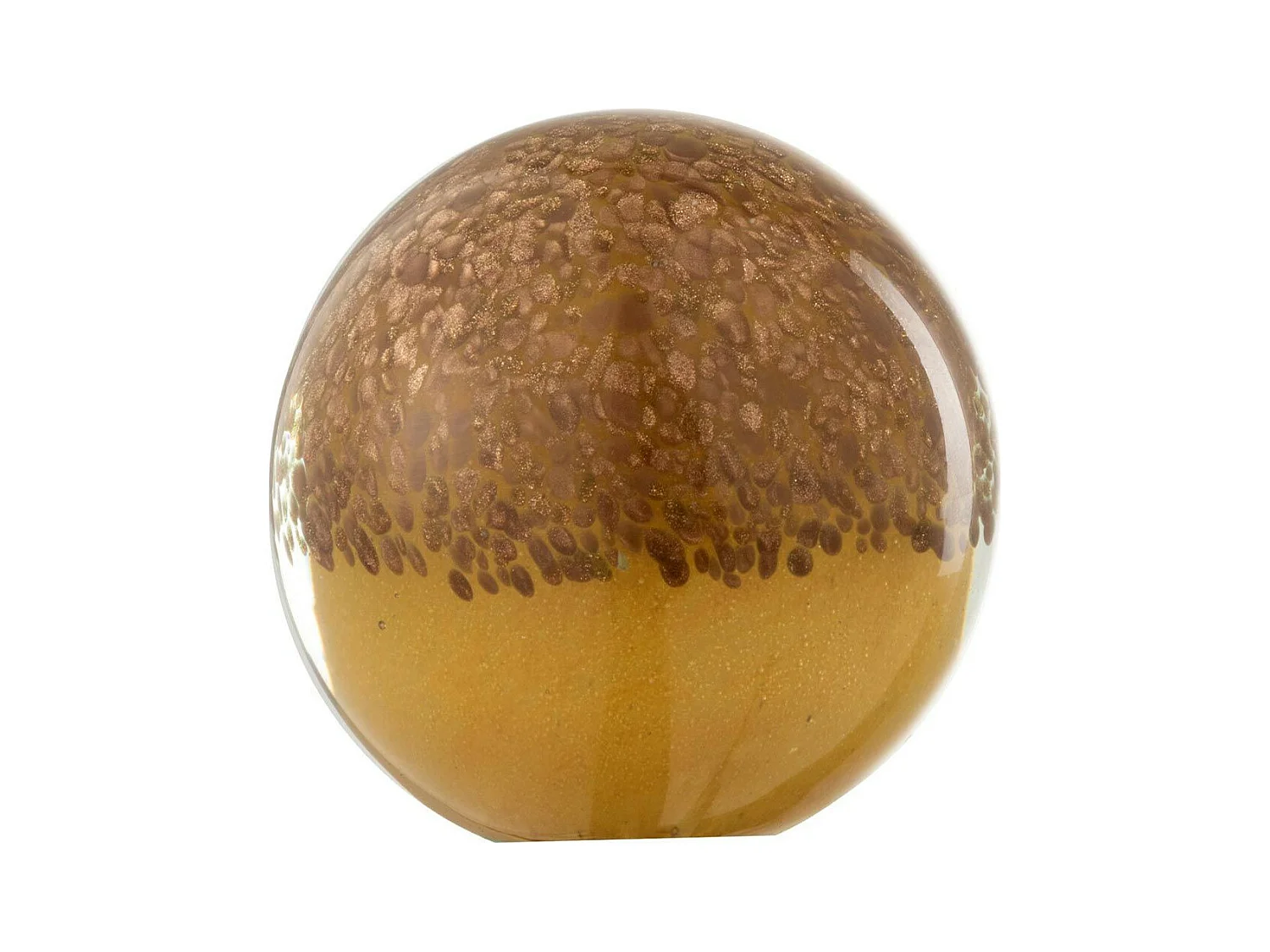 Presse-Papier en Verre "Couches" 10cm Marron