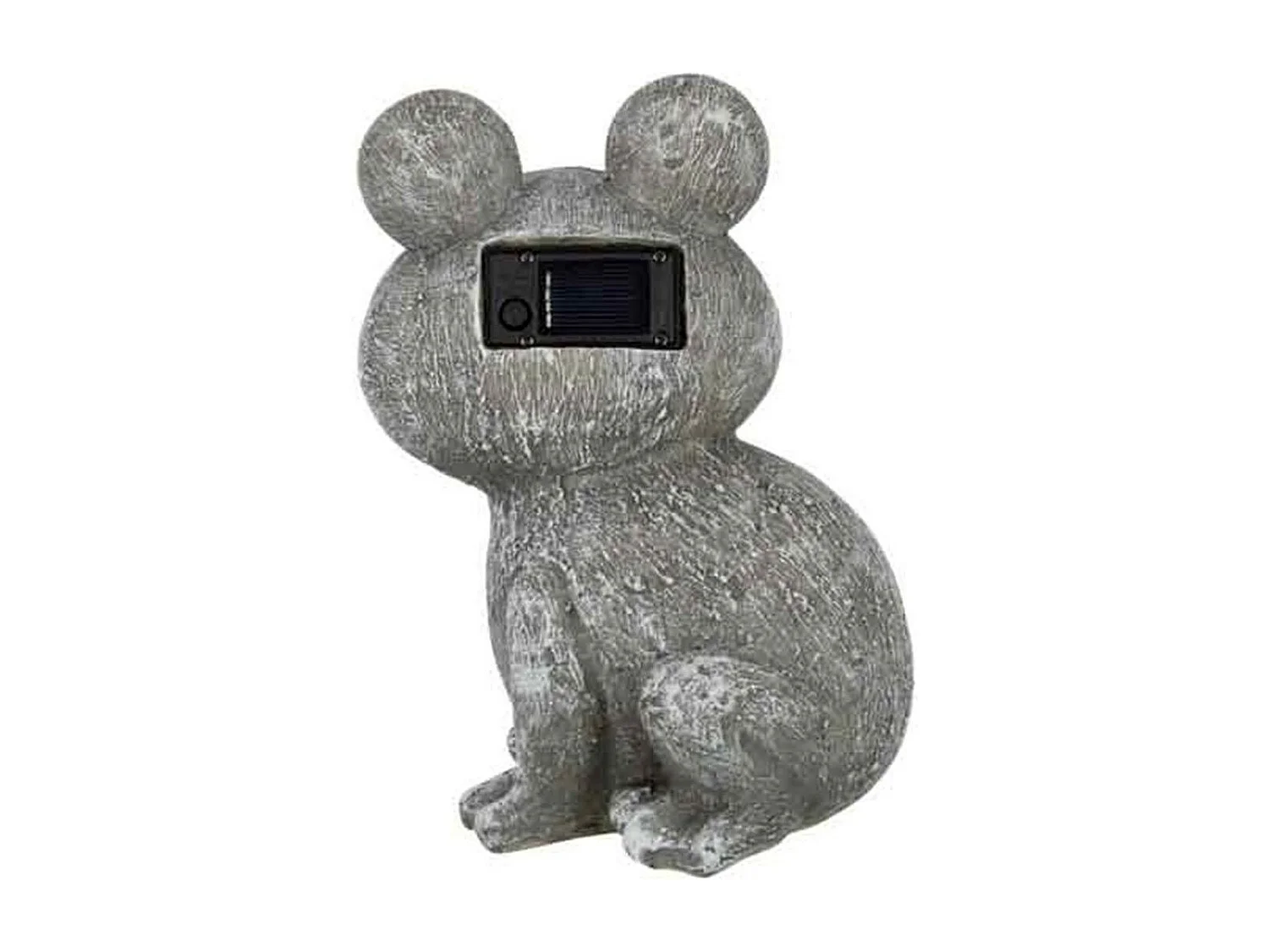 Statuette Déco "Grenouille Solaire" 22cm Gris