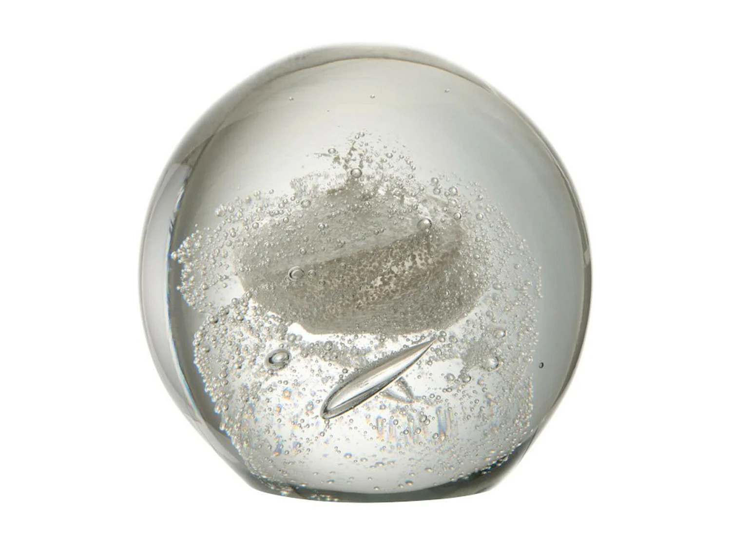 Presse-Papier en Verre "Bulle" 16cm Argent