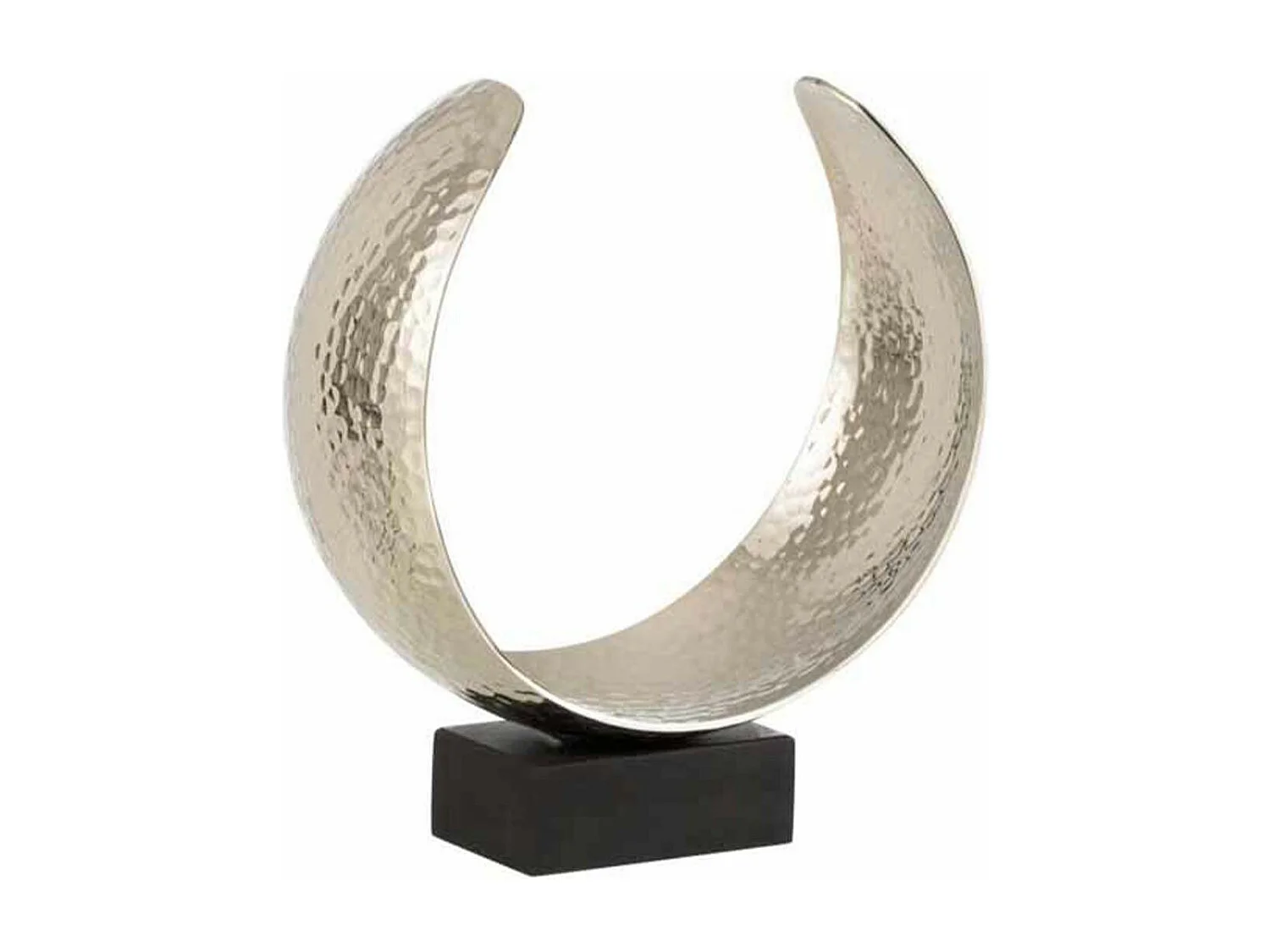 Lune Déco en Métal "Glenda" 26cm Argent
