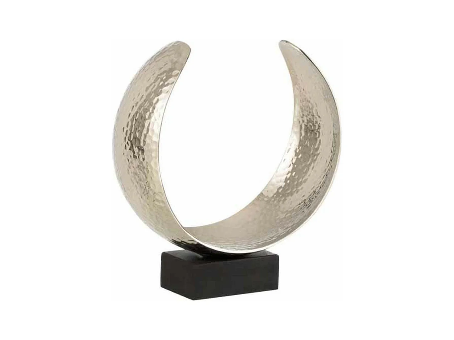 Lune Déco en Métal "Glenda" 26cm Argent