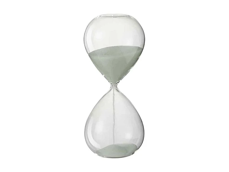 Sablier Déco "Verre" 24cm Blanc