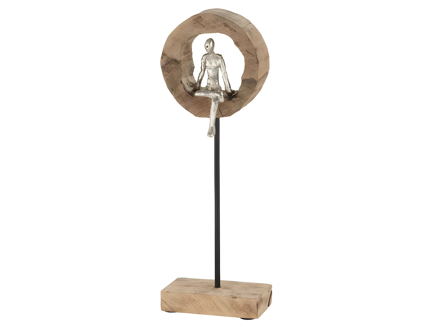 Statuette Déco "Personnage Pensif" 48cm Naturel