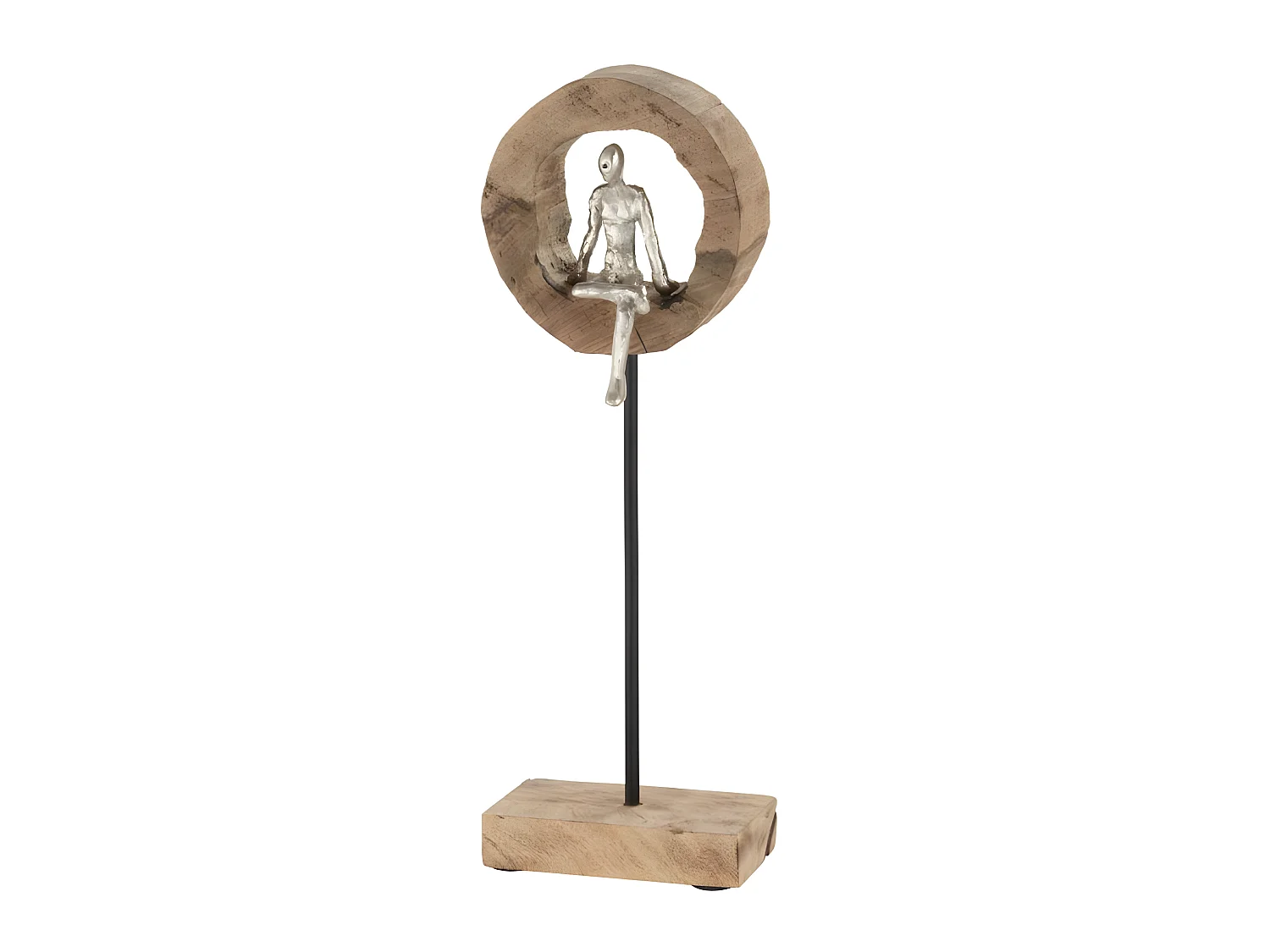 Statuette Déco "Personnage Pensif" 48cm Naturel