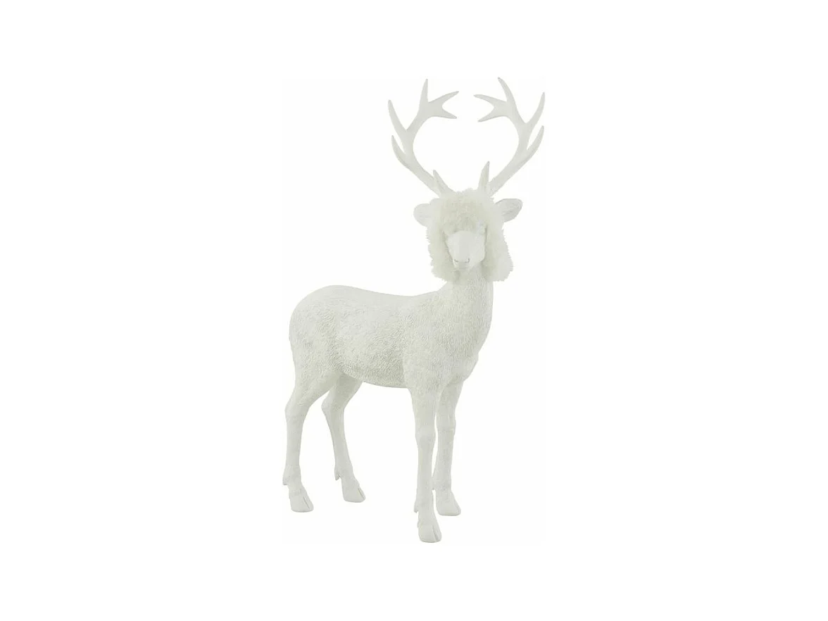 Statuette Déco "Renne" 45cm Blanc