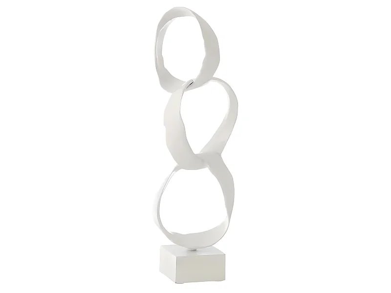 Anneaux Déco sur Pied "Jarvis" 46cm Blanc