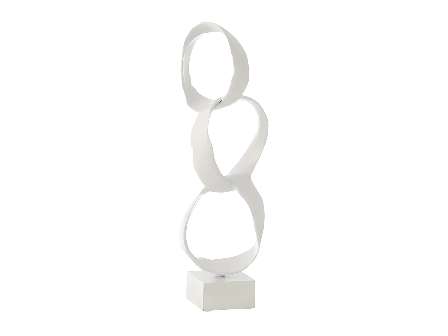 Anneaux Déco sur Pied "Jarvis" 46cm Blanc