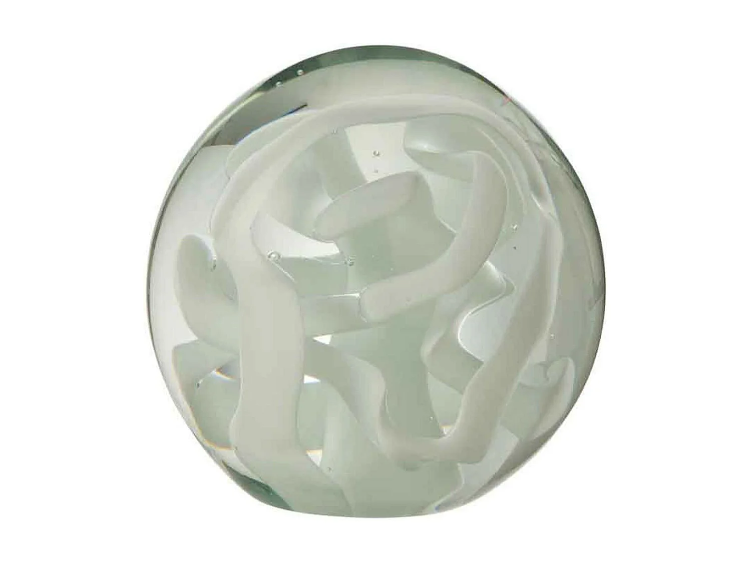 Presse-Papier en Verre "Guirlande" 12cm Blanc