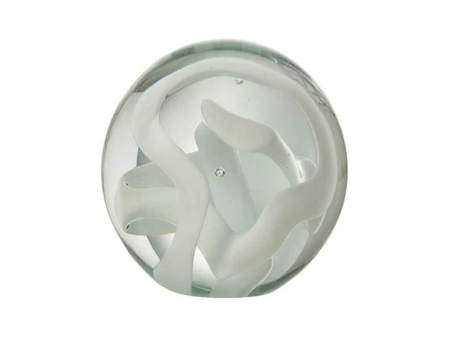 Presse-Papier en Verre "Guirlande" 10cm Blanc