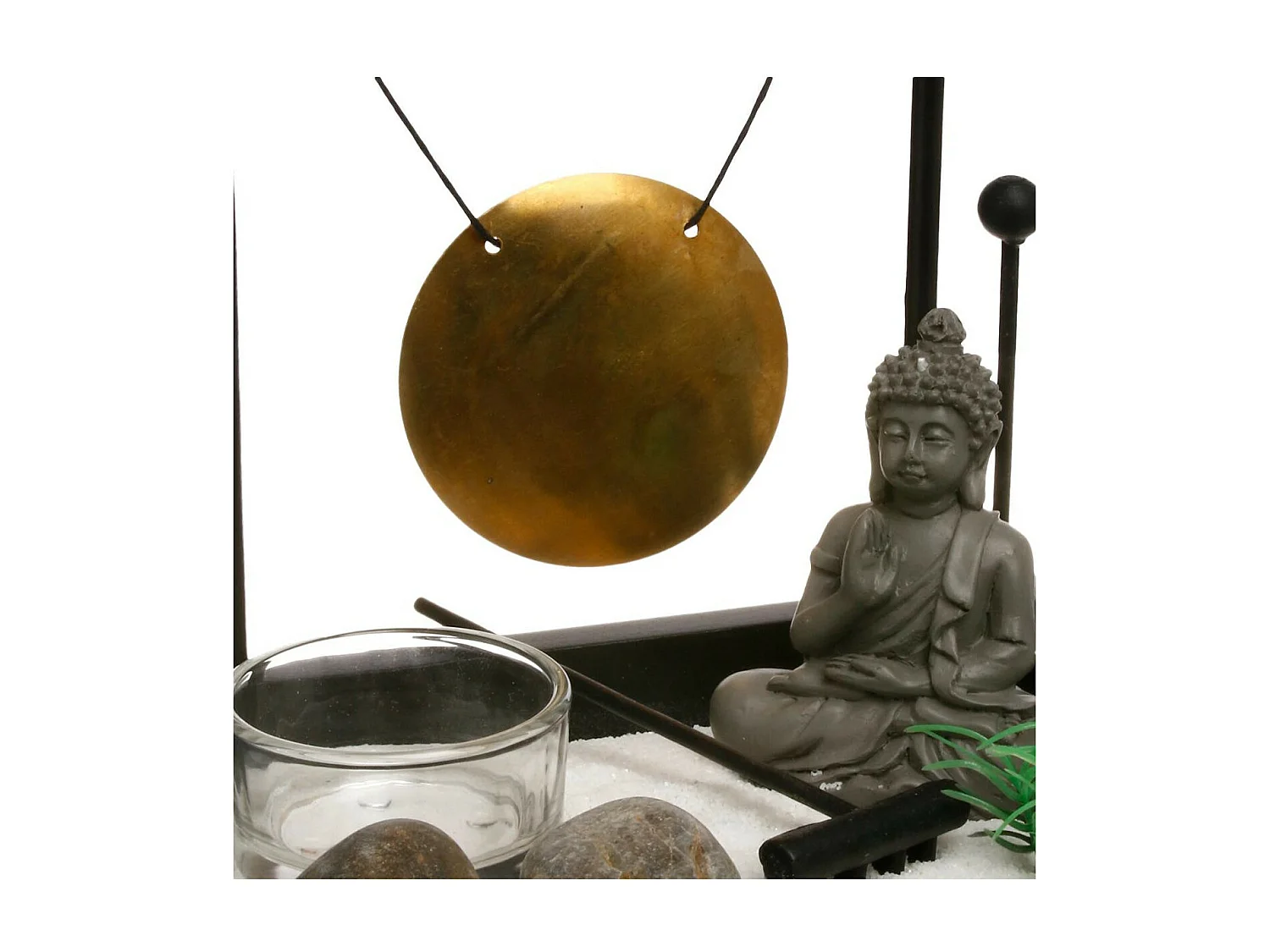 Jardin Zen Bouddha "Tori" 16cm Noir