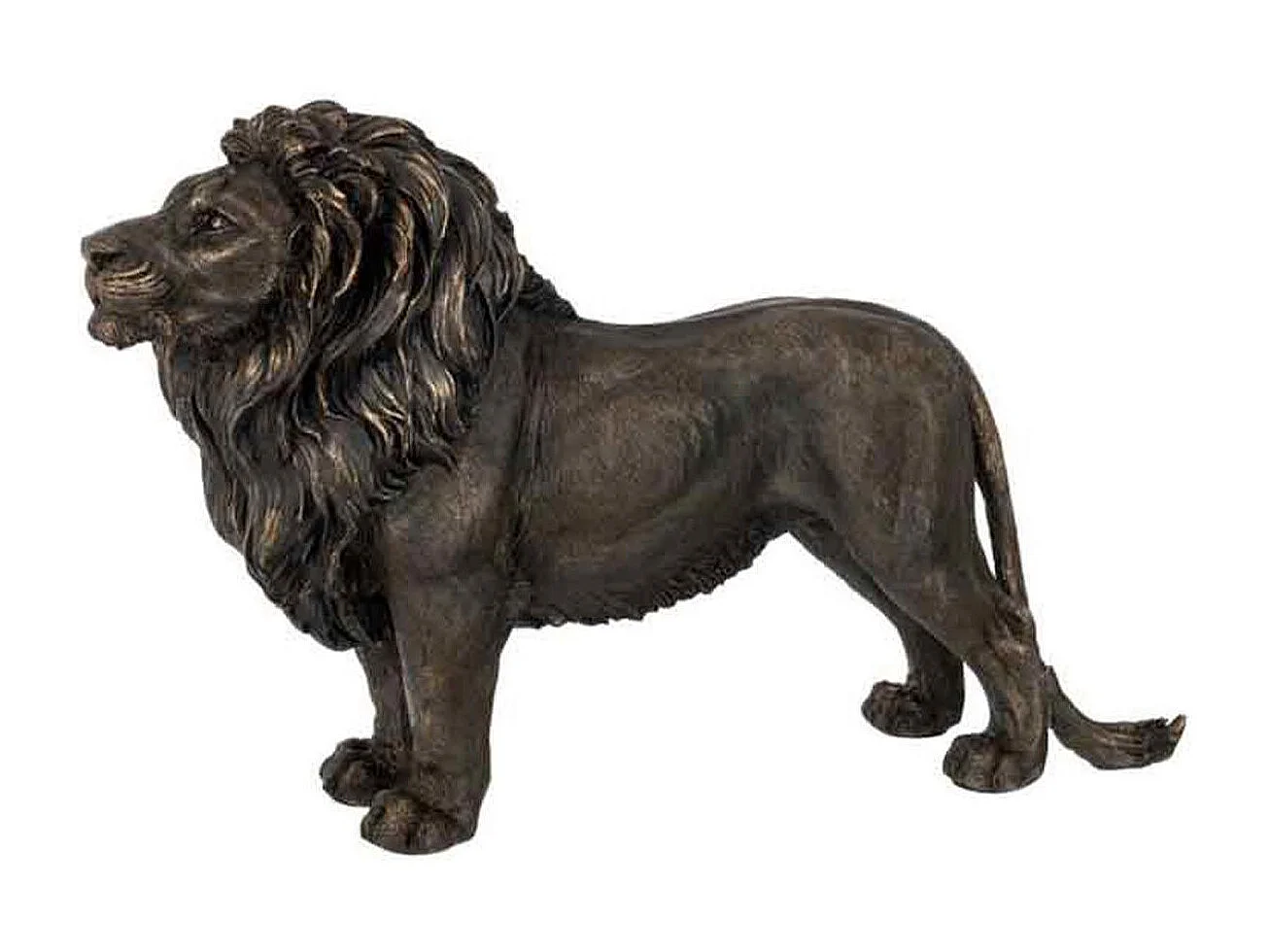 Statuette Déco "Lion Debout" 52cm Bronze