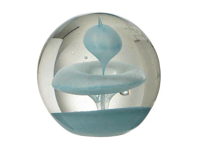 Presse-Papier Déco "Bulle en Verre" 10cm Bleu Clair