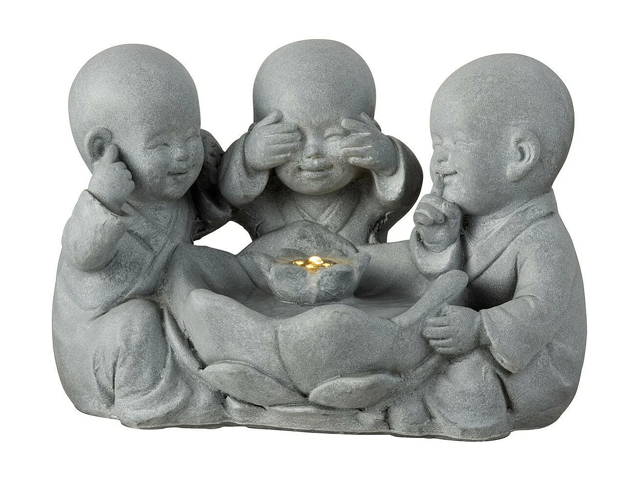 Statuette Déco "Fontaine" 42cm Gris