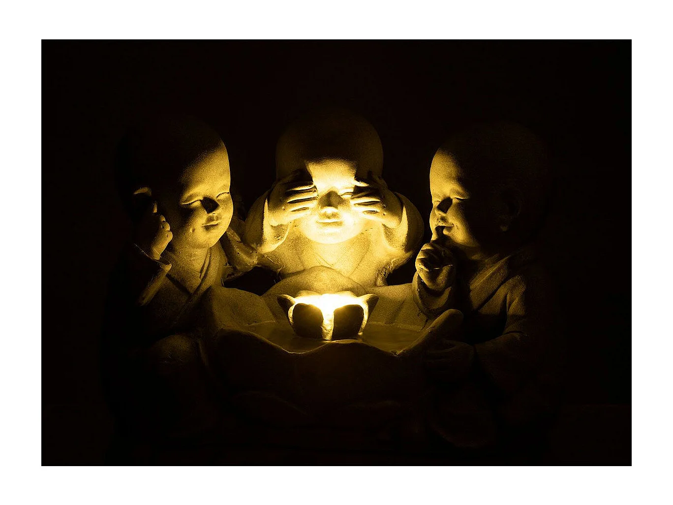 Statuette Déco "Fontaine" 42cm Gris