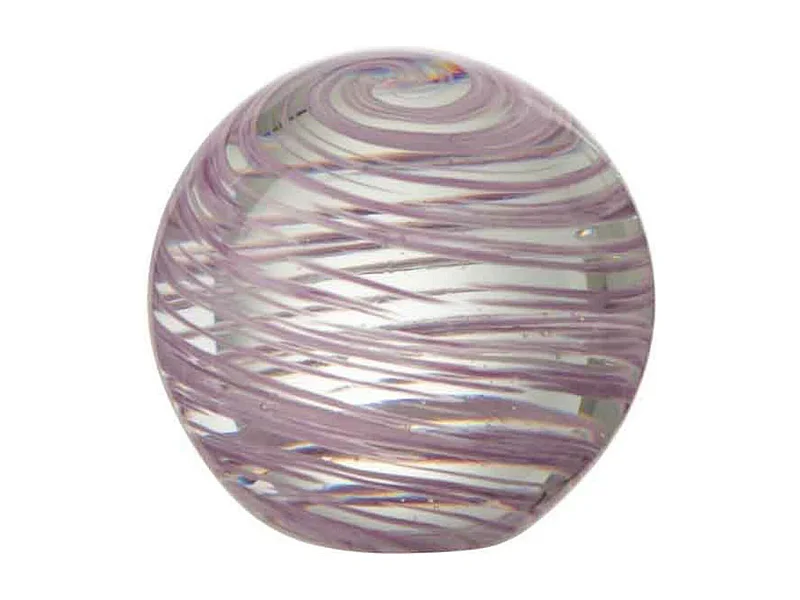 Presse-Papier en Verre "Tourbillon" 10cm Mauve Violet