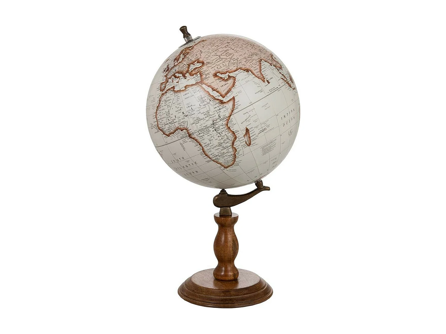 Globe Déco sur Pied "Bois" 54cm Naturel