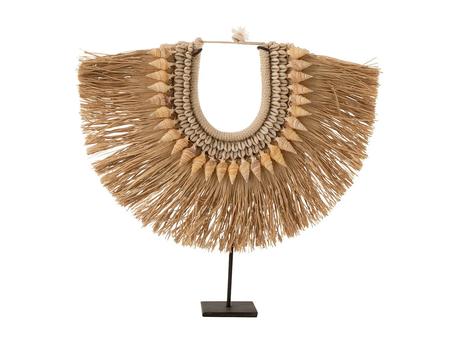 Collier Déco en Bois "Dora" 35cm Naturel