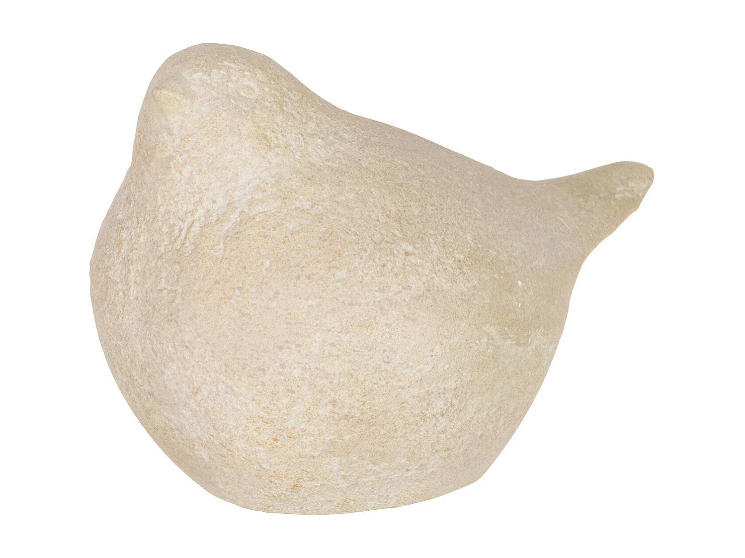 Statuette Déco "Oiseau à Poser" 27cm Beige