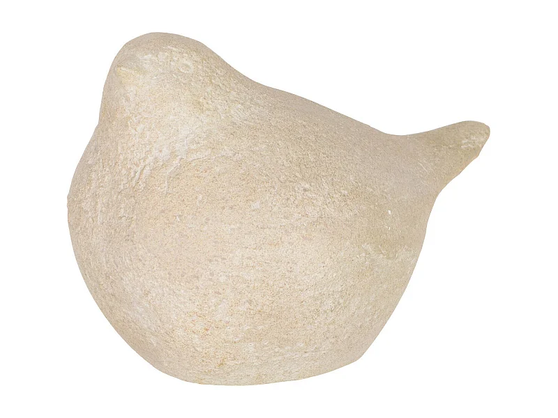Statuette Déco "Oiseau à Poser" 27cm Beige