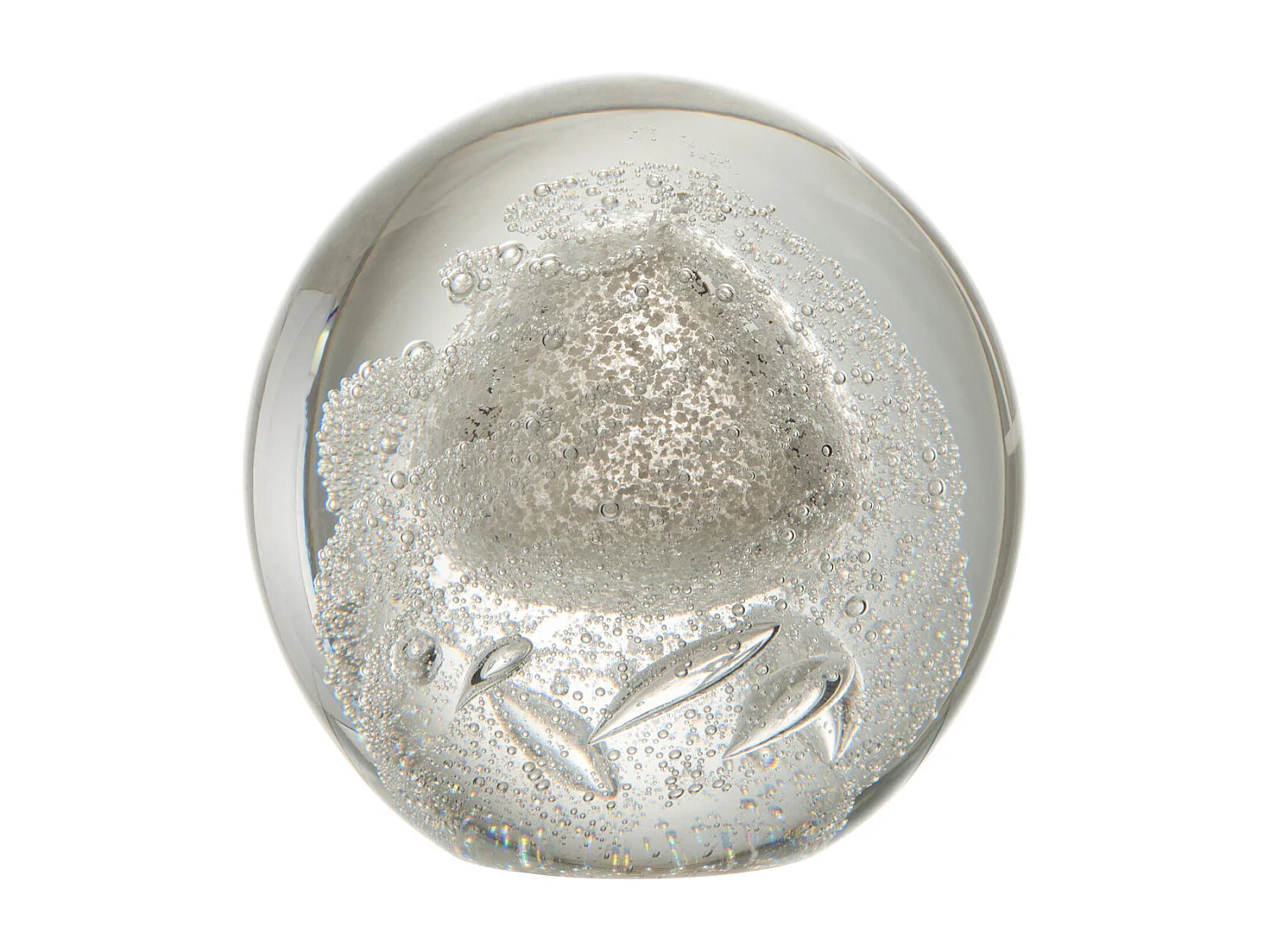 Presse-Papier en Verre "Bulle" 12cm Argent