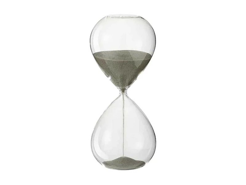 Sablier Déco "Verre" 23cm Gris